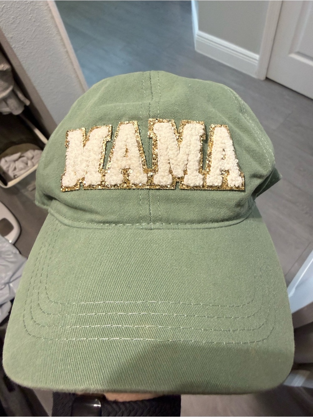 David and Young Green "MAMA" Embroidered Patch Baseball Cap